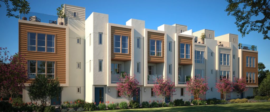 Exterior Rendering 7plex at Verandah in Novato, California by Landsea Homes